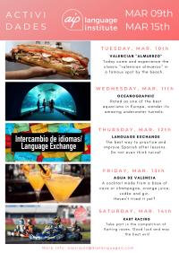 Settimana 11:9 – 15 marzo